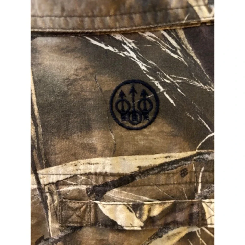 Beretta Mens XL Advantage MAX-4 HD Camo Short Sleeve Vented Hunting Shirt Cotton
